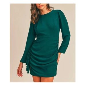 Lush Clothing Draped Ruffle Mini Dress